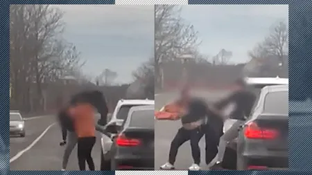 VIDEO | Scene deosebit de violente pe DN1, în județul Brașov: Doi șoferi s-au bătut până la sânge, după ce o șicanare în trafic / Reacția Poliției