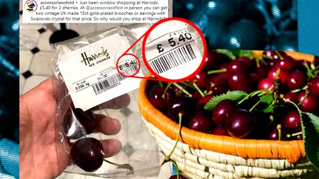 Cireșele mai scumpe ca cerceii la Harrods, Londra. Cât costă o pereche de poame în UK