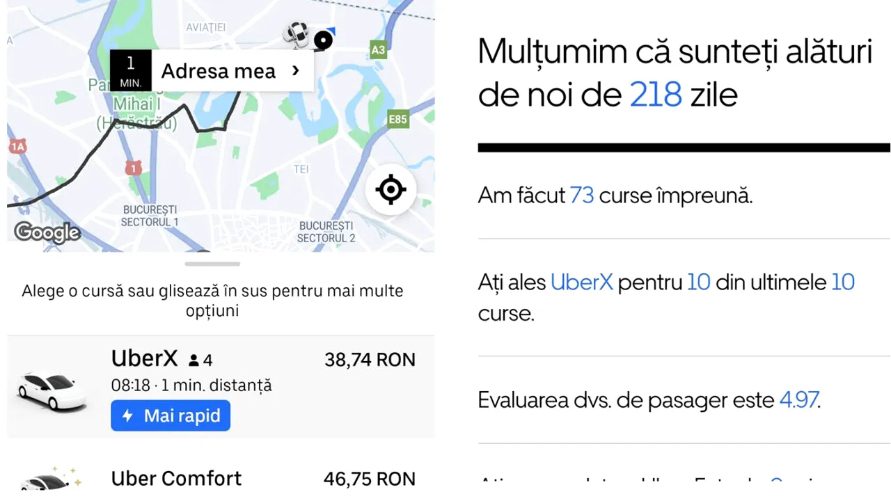 Obișnuiești să călătorești cu Uber?! Cum poți afla câte STELE ai primit de la șoferii cu care ai mers