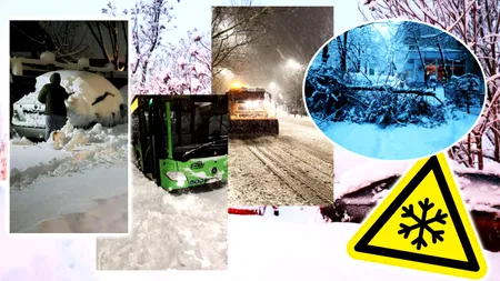 Capitala după codul roșu. Noi avertizări și în țară, drumuri închise, avioane anulate, trafic feroviar blocat, zeci de mii de oameni fără curent