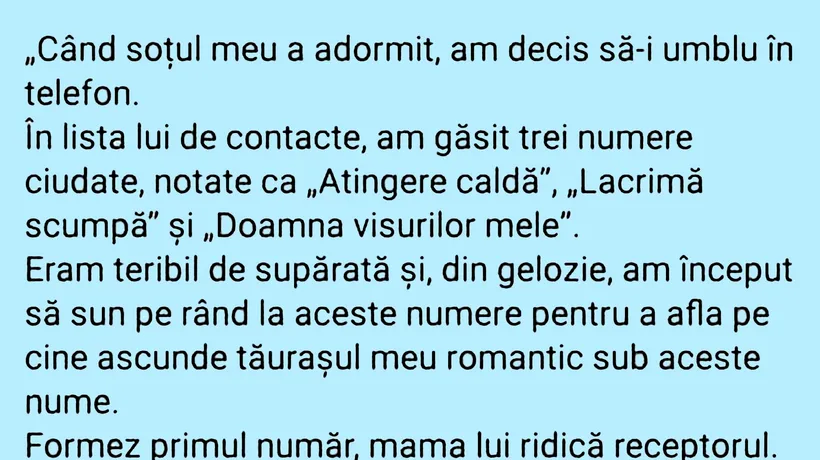 BANCUL ZILEI | „Atingere caldă”, „Lacrimă scumpă” și „Doamna visurilor mele”