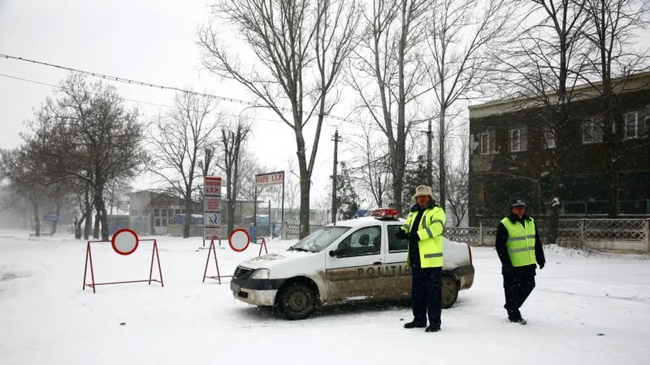 Trafic în condiții de iarnă în Harghita