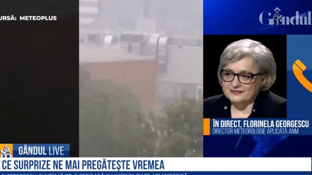 Gândul LIVE. Florinela Georgescu, ANM: „Rămânem cu acest tablou al vremii și în următoarele zile, de instabilitate / Ne-am fi așteptat ca jumătatea lunii iulie să vină cu o ameliorare din acest punct de vedere”