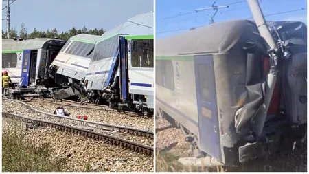 Accident feroviar în Polonia. O persoană a murit, iar alte 19 au fost rănite după ce un tren s-a ciocnit cu un camion