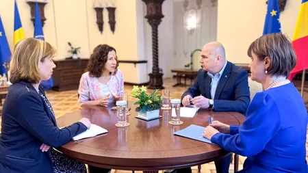 Ilie Bolojan s-a întâlnit cu Roxana Mînzatu, vicepreședinta Comisiei Europene. Discuții despre PNRR și planul de reînarmare a Europei