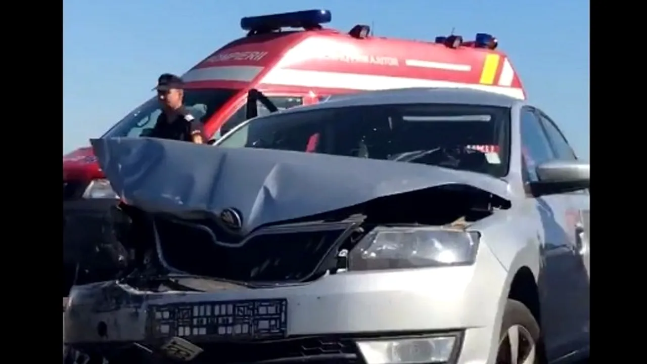 Accident în lanț la ieșirea din Capitală pe DN1