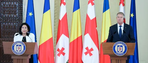 UPDATE: FOTO-VIDEO | Vizită oficială: Preşedintele Georgiei, Salome Zourabichvili, primită de Klaus Iohannis la Cotroceni / „Am discutat despre construirea unui cablu electric între România, Georgia și Azerbaidjan”