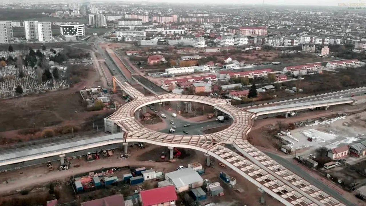 Cum arată acum cel mai așteptat pasaj de pe Centura Bucureștiului. Lucrarea de la Domnești prinde contur | GALERIE FOTO