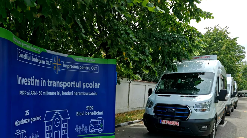 (P) CJ Olt predă primele MICROBUZE electrice achiziționate prin PNRR / 9.000 de elevi vor beneficia de transport ecologic