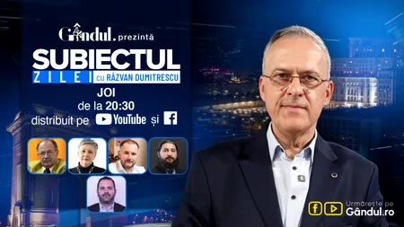 „Subiectul Zilei cu Răzvan Dumitrescu” începe joi, 08 octombrie, de la ora 20:30, live pe Gândul. Detalii despre scenariile puse pe masă de partide în negocierile cu Luca Niculescu