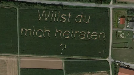 Cum a ajuns cererea în căsătorie a unui fermier să fie văzută pe Google Maps. Bărbatul a avut un șoc când și-a descoperit surpriza pe hartă