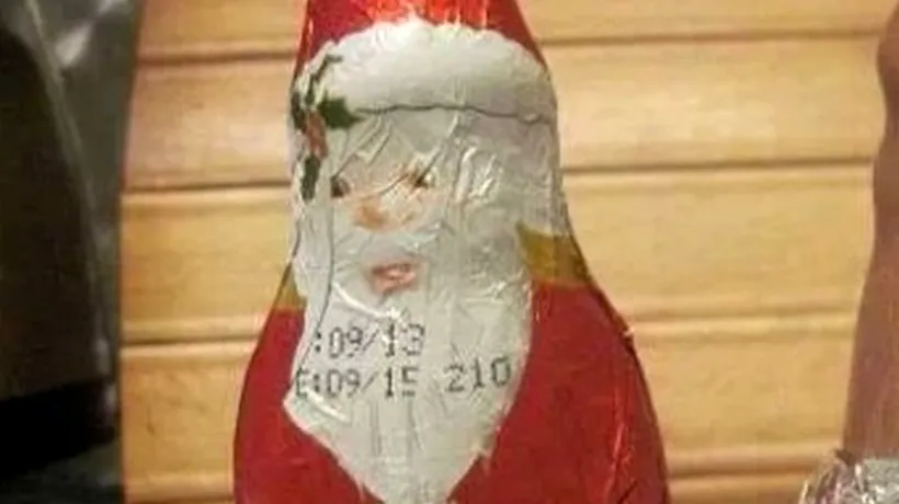 FOTO: Ce a descoperit un bărbat când a desfăcut un Moș Crăciun de ciocolată
