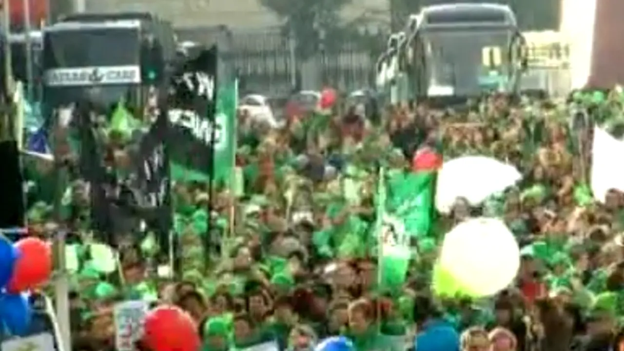 Protest uriaș la Bruxelles, împotriva austerității: ''E prea mult''