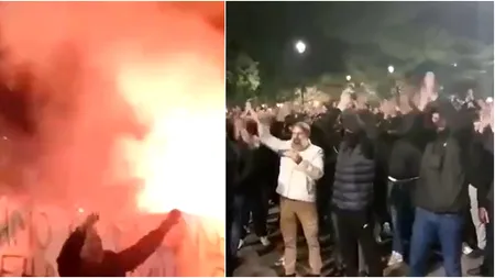 PROTESTE anti-Turcia în Muntenegru, în urma unui atac asupra unui localnic. Manifestanții mărșăluiesc cu torțe și strigă: 