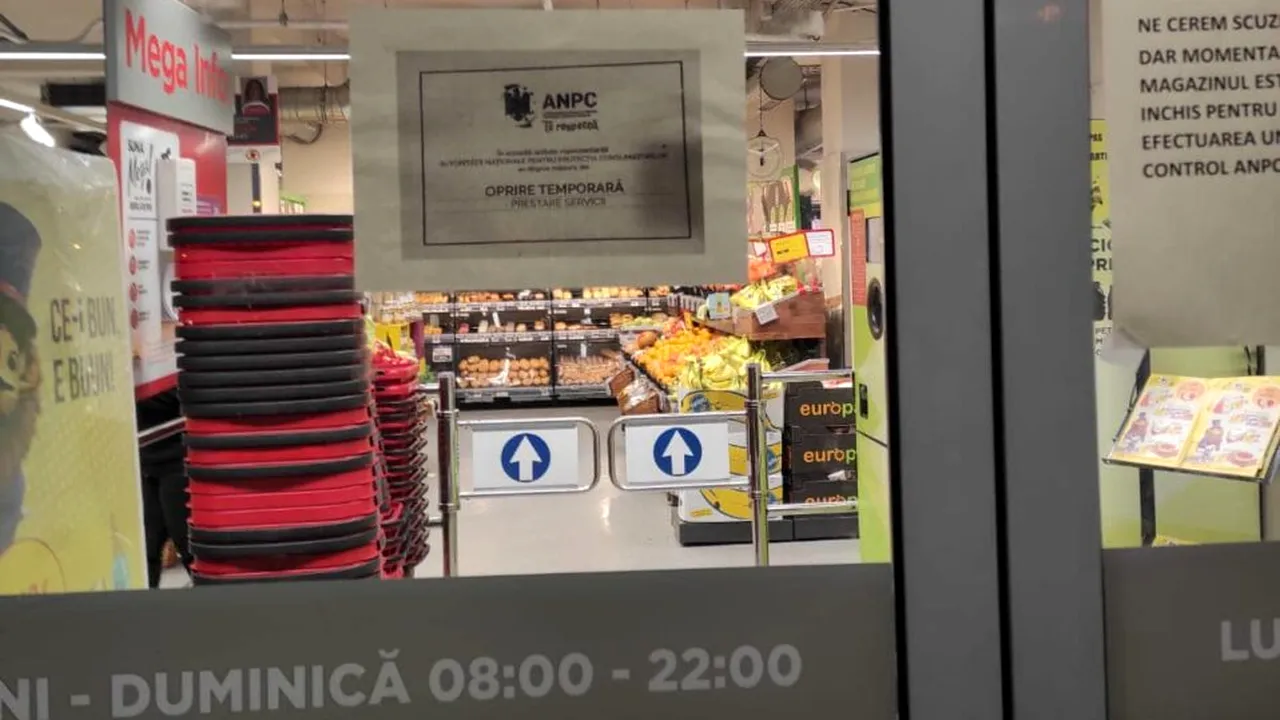 Imagini cu dezastrul de la Mega Image / Șeful ANPC: „Lanțul este unul al contrastelor! Unor magazine le vom stinge lumina”