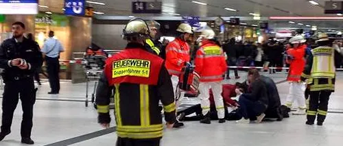 Atac cu un topor în gara din Dusseldorf: șapte oameni au fost răniți. Atacatorul, internat în stare gravă după ce a sărit în gol de pe o pasarelă. UPDATE
