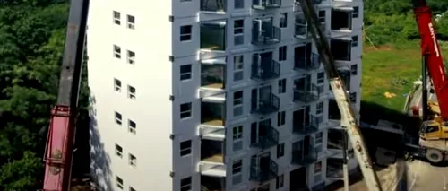 Record: O companie chineză a construit un bloc cu 10 etaje în 28 de ore și 45 de minute