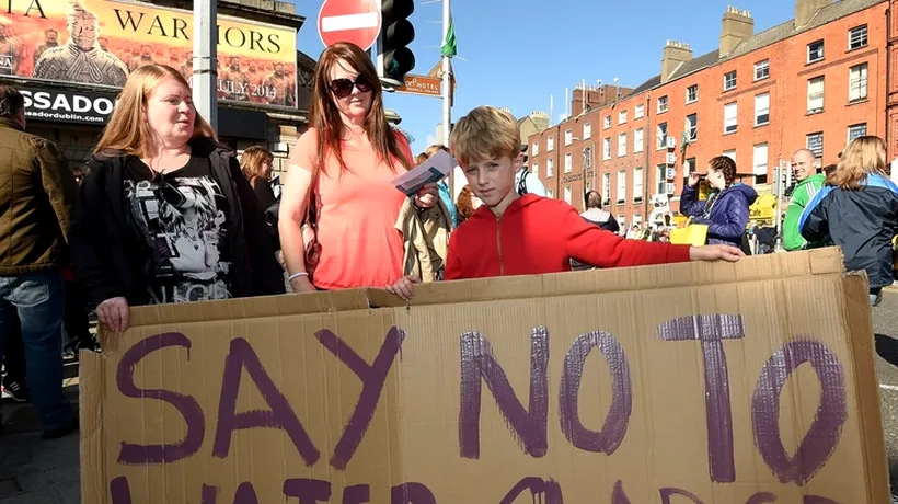 Zeci de mii de irlandezi au protestat la Dublin împotriva unei noi măsuri de austeritate
