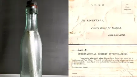 Cel mai vechi mesaj în sticlă din lume, descoperit în Scoția