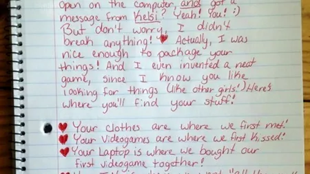 Scrisoarea de despărțire devenită celebră pe Internet