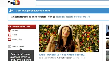 YOUTUBE.RO, YOUTUBE în limba română, se lansează joi. YOUTUBE are stații locale în 23 de țări