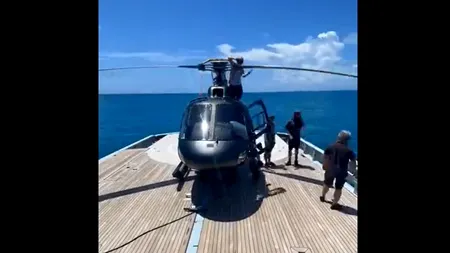 VIDEO | Cum este „ascuns” un elicopter pe un iaht de 49 de milioane dolari: „Ce risipă absolut urâtă de bani și resurse”