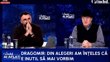 Dumitru Dragomir: ”Din alegeri am înțeles că este inutil să mai vorbim/Dacă turul 2 se da înapoi, cine ieșea președinte?/Sistemul a pus piciorul”