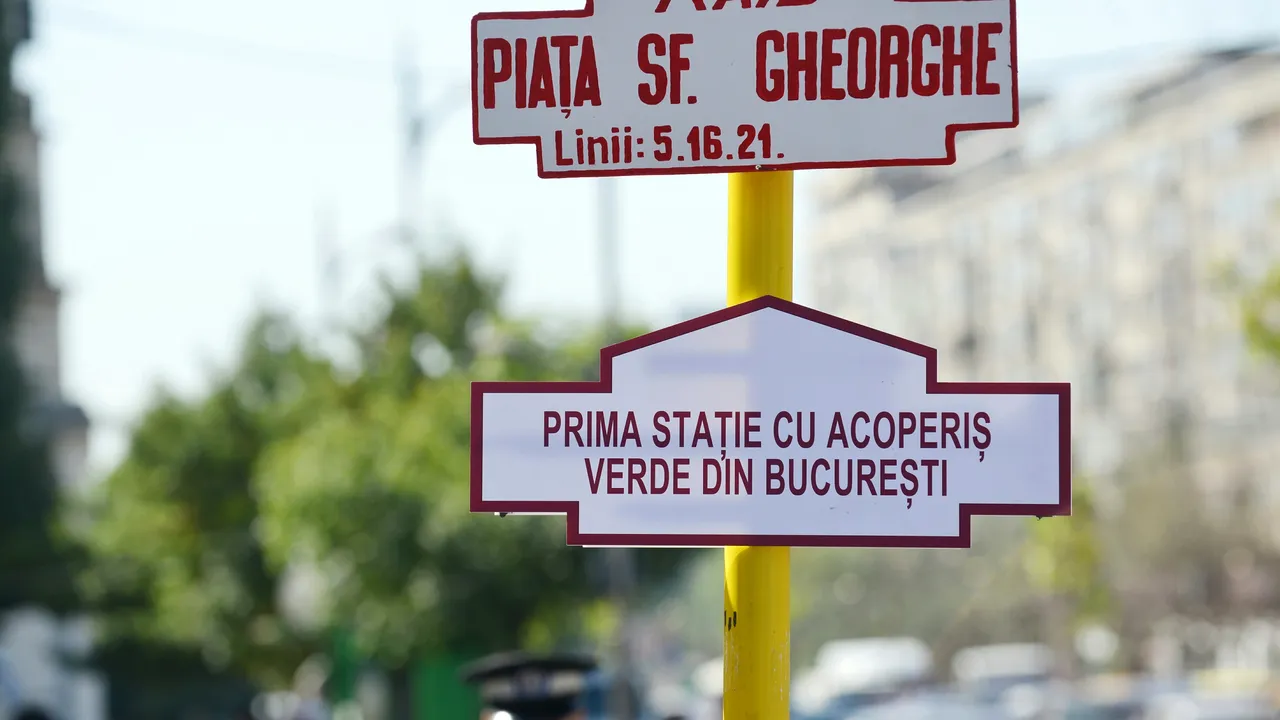 Bucureștiul va avea 34 de stații de tramvai acoperite de vegetație. Fotografie spectaculoasă cu prima 
