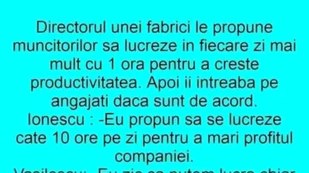 BANCUL ZILEI | Program de muncă de 10, 12 sau 16 ore pe zi