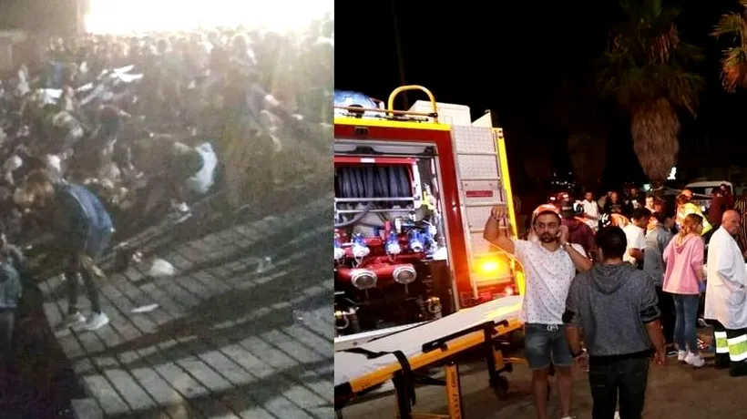 Sute de răniți după PRĂBUȘIREA unei platforme din lemn la un festival din Spania