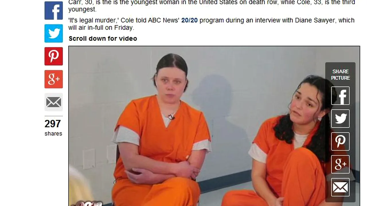 Sunt cele mai tinere deținute condamnate la moarte în SUA și cerșesc închisoarea pe viață
