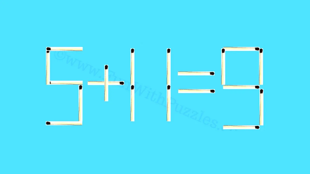 Test de inteligență | Mutați un singur chibrit pentru a rezolva egalitatea: 5+11=9
