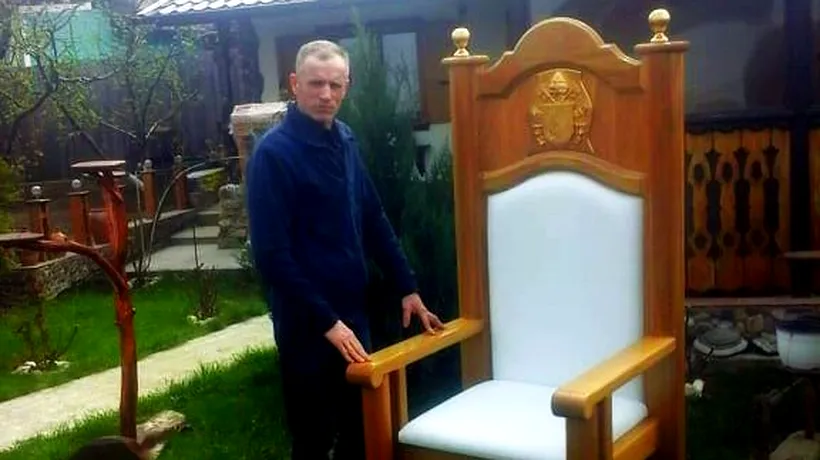 Scaunul pe care va sta Papa Francisc la Iași, făcut manual de un meșter român - FOTO