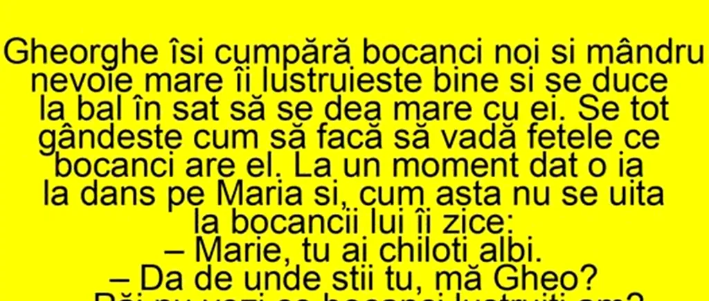 Bancul de vineri | Bocancii noi ai lui Gheorghe