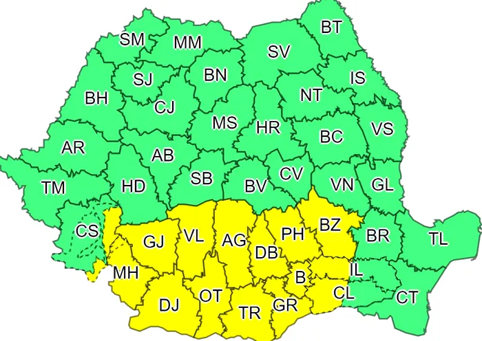 Ninsori abundente în mai multe zone din țară! Cod galben de ninsoare în zona montană și predominant în sudul a țării - VIDEO