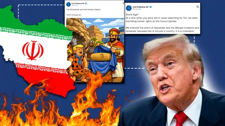 Reacțiile comice ale ambasadelor Iranului la amenințarea lui Trump că va declanșa „iadul”: „Flintstones și Imperiul Persan”/„Ia-o mai ușor, Tigrule”