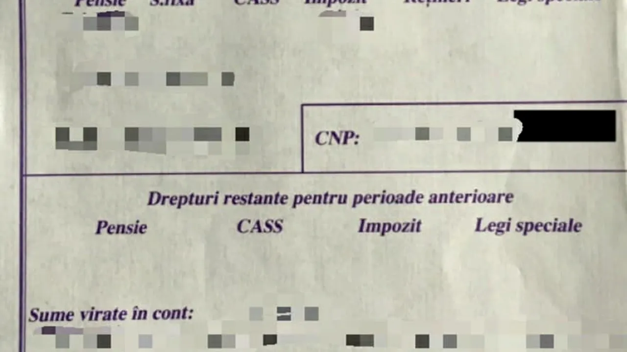 Un pensionar militar și-a publicat pe Facebook TALONUL pe februarie. „Să vedeți ce înseamnă o pensie specială”