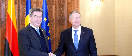 FOTO | Președintele <i class='ep-highlight'>Iohannis</i> s-a întâlnit cu prim-ministrul landului Bavaria, Markus Söder. Despre ce au discutat cei doi oficiali