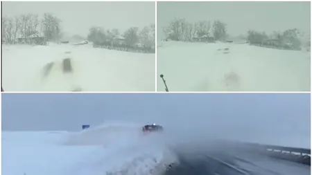VIDEO | Atenție, șoferi! Iarna face ravagii în România! Drumuri naționale închise din cauza zăpezii