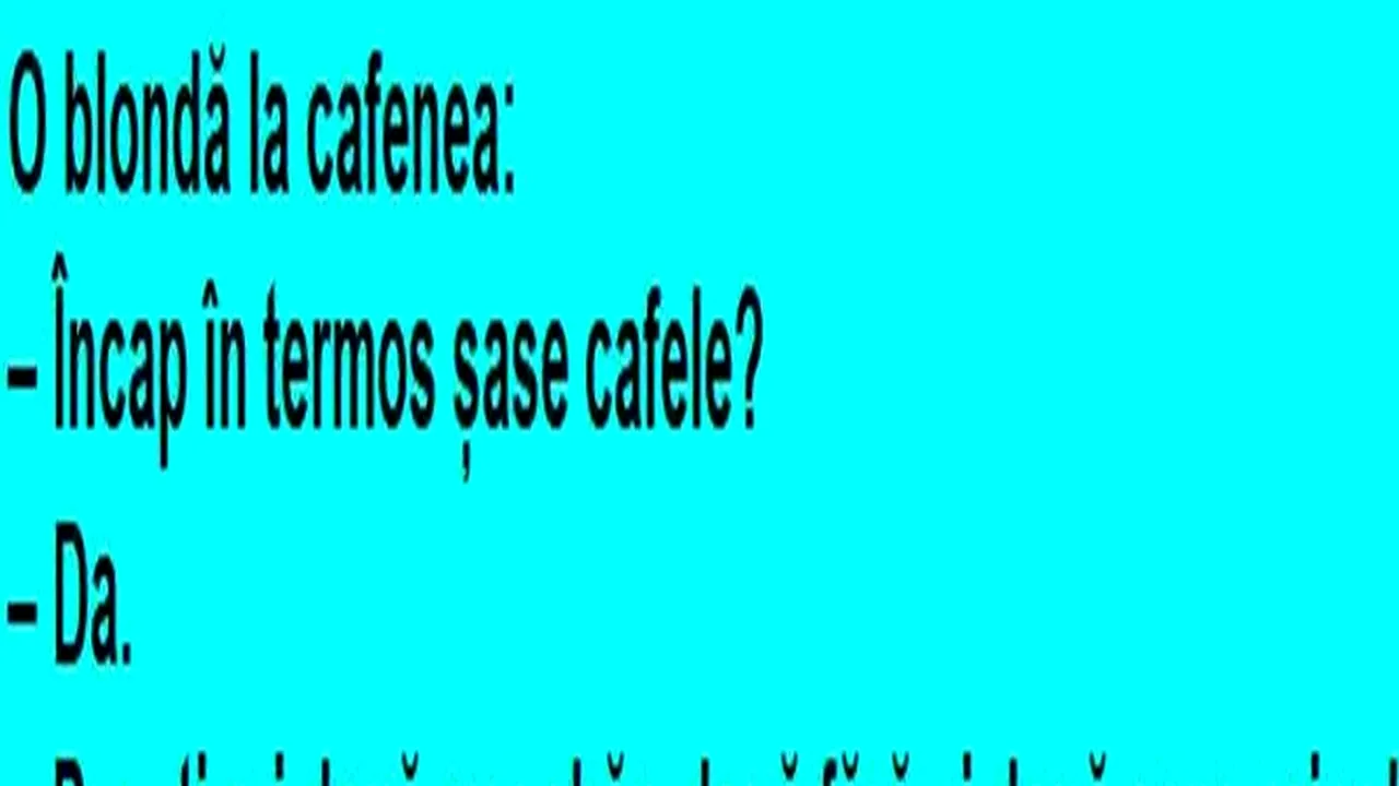 Bancul de duminică | O blondă la cafenea