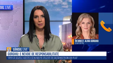 GÂNDUL LIVE. Alina Gorghiu, PNL: „Vă asigur că Vlad Voiculescu nu a fost demis pentru că ar fi organizat transparent concursurile la Casa de Asigurări de Sănătate. Cred că decizia de azi e o decizie corectă” | VIDEO