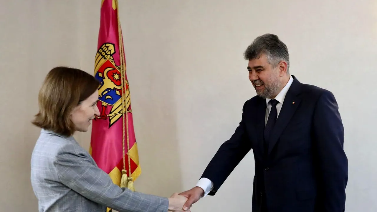 Marcel Ciolacu, la Chișinău: 