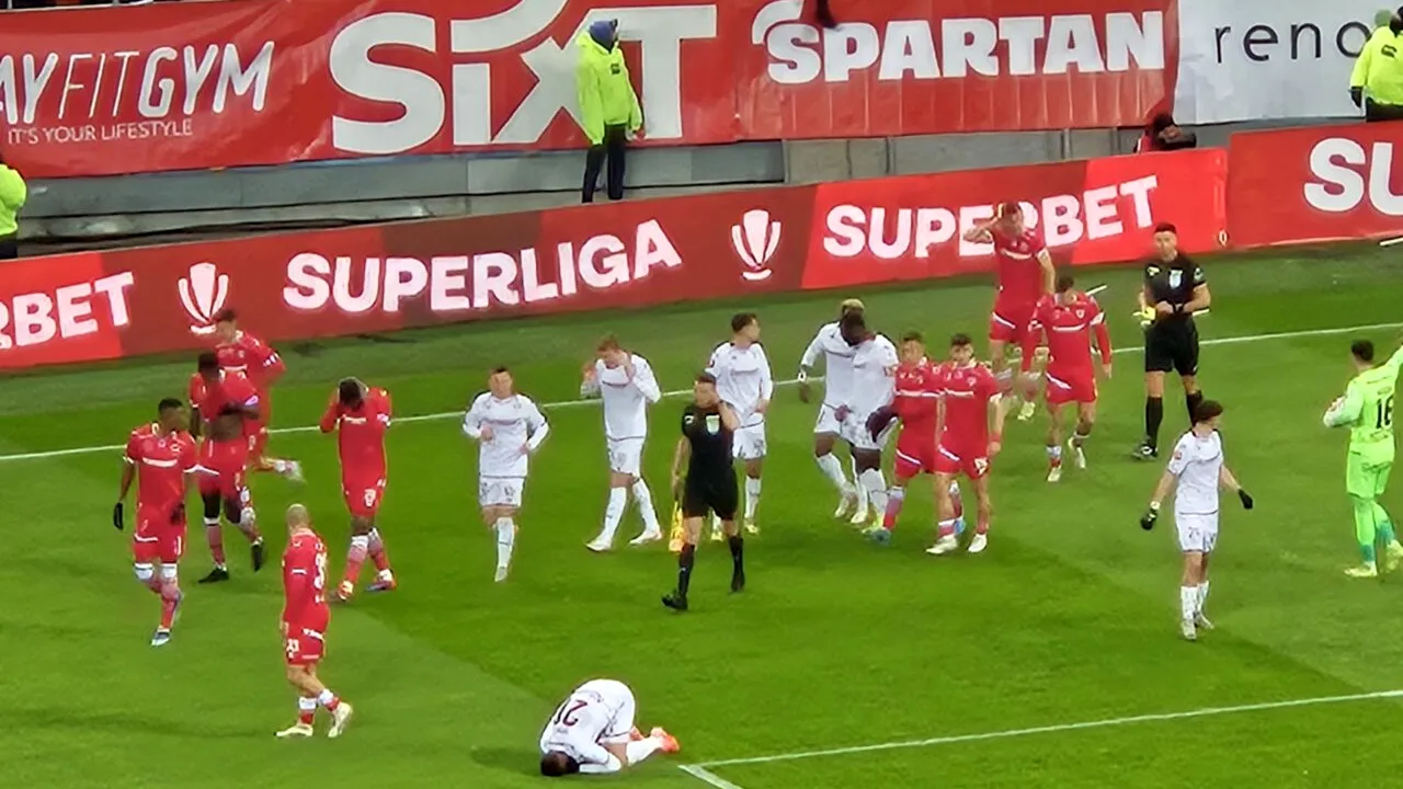Dinamo încheie anul 2024 pe locul 2 în Superliga! Remiză albă în derby-ul de pe Arena Națională