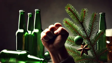 Un bărbat din Suceava și-a bătut soția fiindcă a ÎMPODOBIT bradul fără el. Acesta plecase la magazin după alcool