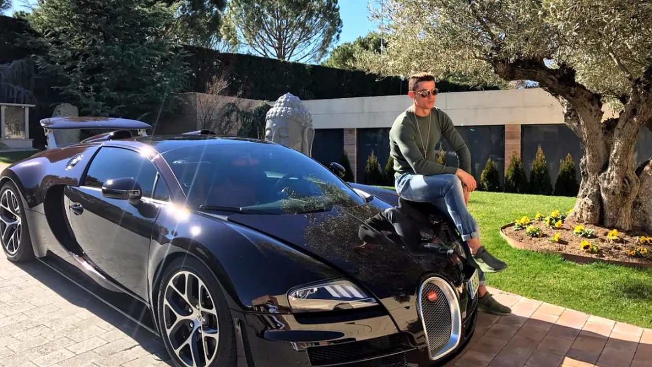Bugatti Veyron-ul de 1,7 milioane de lire sterline al lui Cristiano Ronaldo 