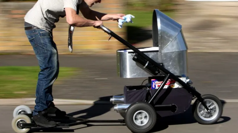 Acesta este cel mai rapid cărucior de bebeluși. VIDEO 