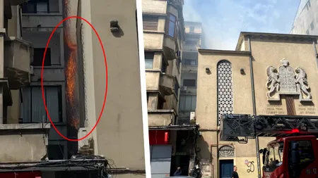 Pericol de incendiu la Sinagoga din Amzei, în centrul Bucureștiului. Mai multe autospeciale acționează la fața locului