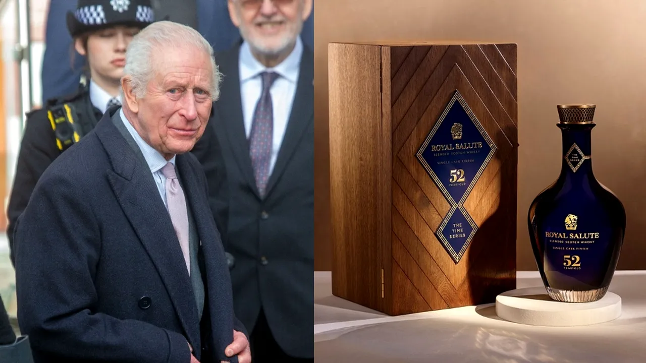 Whisky-ul creat pentru a celebra încoronarea Regelui Charles al III-lea, pus la vânzare în ROMÂNIA. Băutura de lux costă mai mult decât o Dacie Duster