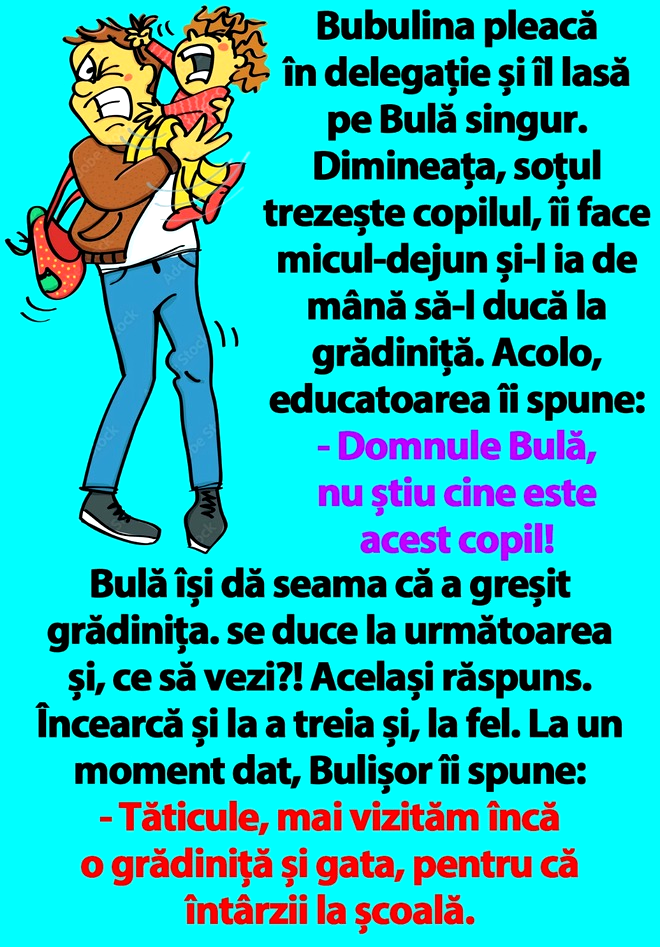 BANC | Bulă rămâne singur cu copilul, după ce Bubulina pleacă în delegație