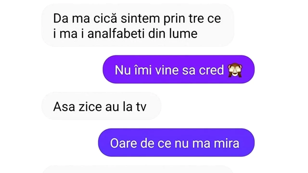 Bancul de miercuri | „Da mă cică sîntem prin-tre ce-i  ma-i analfabeți din lume”